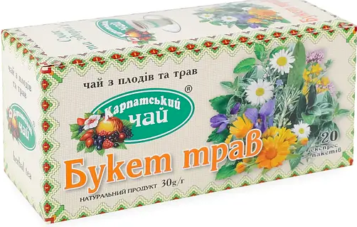 Чай Карпатський Чай Букет трав 30 г, 20 шт
